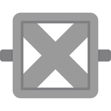 çapraz düz vektör simgesi