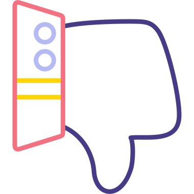 Hoşlanmıyorum. Web simgesi basit illüstrasyon