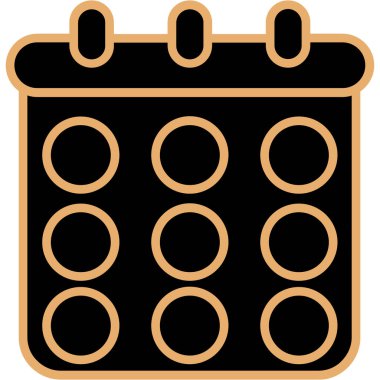 Takvim simgesi vektör illüstrasyonu