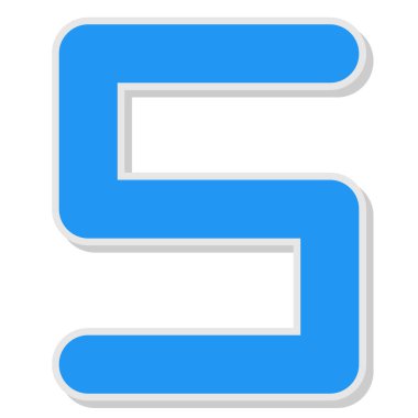 Beyaz arkaplan ile mavi harf