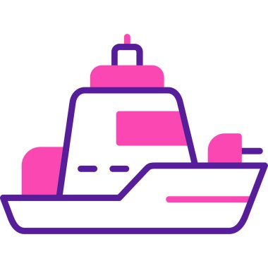 Gemi. Web simgesi basit illüstrasyon