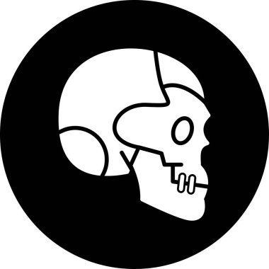 Kafatasının vektör simgesi, vektör simgesi çizimi