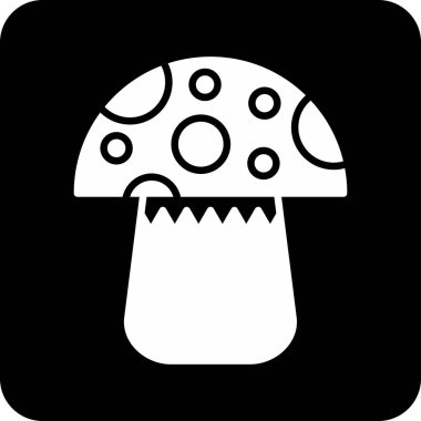 Mantar web simgesi, vektör çizim