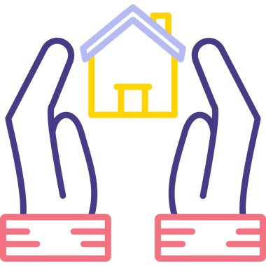 Ev simgesinin vektör illüstrasyonu