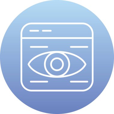 Göz Ağı simgesi, basit illüstrasyon