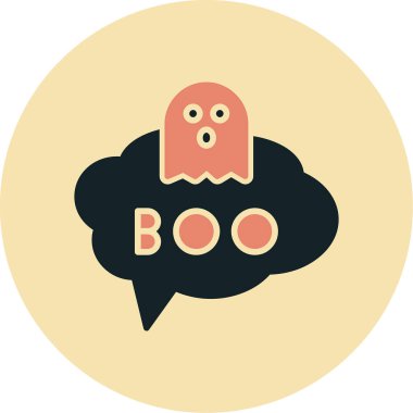 Cadılar bayramı hayalet düz ikonu, uzun gölgesi, 10 Pound