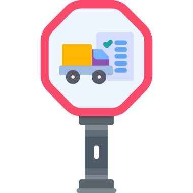 Kamyon. Web simgesi basit illüstrasyon