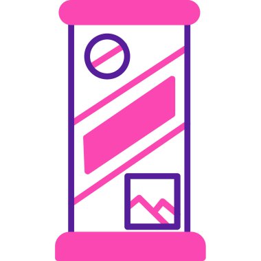 Bir alışveriş çantasının modern bir simgesinin vektör çizimi