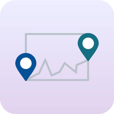 Grafikli harita işaretleyici.