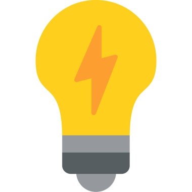 Elektrik ampulü simgesi. vektör illüstrasyonu