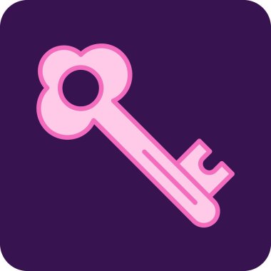 anahtar ağ simgesi, vektör illüstrasyonu