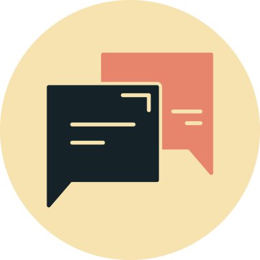 ileti vektörü düz renk simgesi