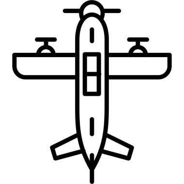 Uçak. Web simgesi basit illüstrasyon