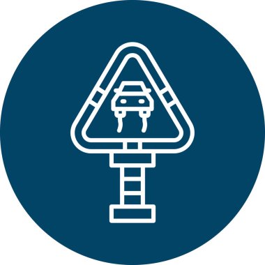 yol simgesi vektör illüstrasyonu