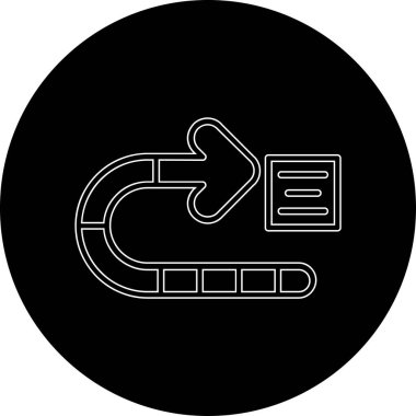 eşsiz bağlantı vektör çizgisi simgesi