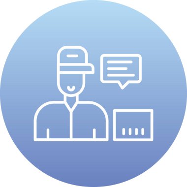 Konuş. Web simgesi basit illüstrasyon