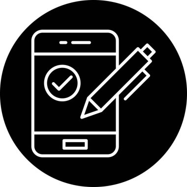 akıllı telefon simgesi vektör illüstrasyonu