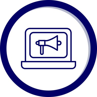 Dizüstü bilgisayar simgesi vektör çizimi