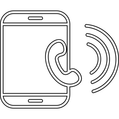 Kulaklıklı telefon ve akıllı telefon vektör çizimi tasarımı