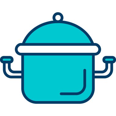 yemek pot ikonu vektör illüstrasyonu