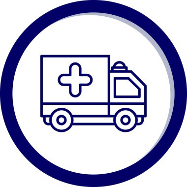 ambulans simgesi vektör illüstrasyonu
