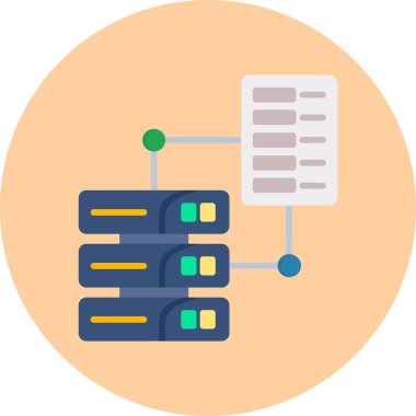 data depolama vektörü simgesi modern basit tasarım illüstrasyonu