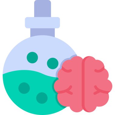 Beyin. Web simgesi basit illüstrasyon