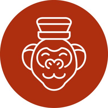 maymun simge vektör çizim