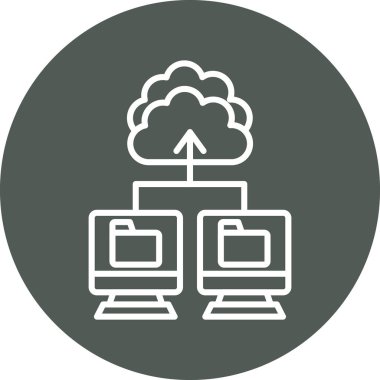 Bulut hesaplama izole edilmiş vektör simgesi kolayca düzenleyebilir ya da değiştirebilir