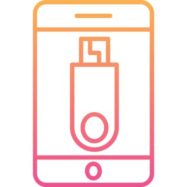 akıllı telefon simgesi vektör illüstrasyonu