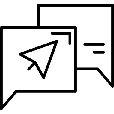 Konuşma balonu. Web simgesi basit tasarım