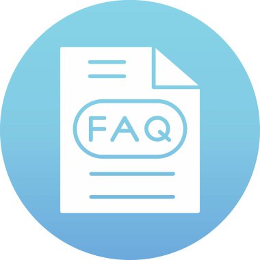 Moda tasarım tarzında faq simgesi. Faq simgesi beyaz arkaplanda izole edildi. Soru işareti simgesi basit ve modern düz sembol.