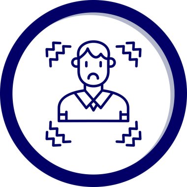 üzgün iş adamı vektör çizgisi simgesi