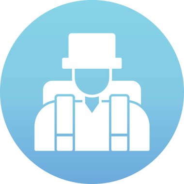 iş adamı simgesi, vektör illüstrasyonu