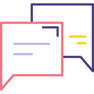 Konuş. Web simgesi basit illüstrasyon