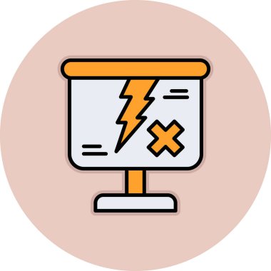 Elektrik simgesinin vektör illüstrasyonu