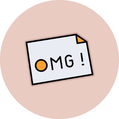 Çizgi film etiketinin vektör illüstrasyonu