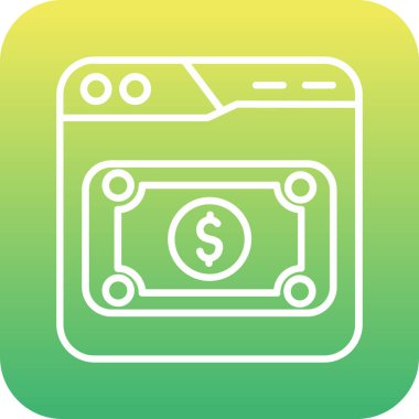 eşsiz para makinesi vektör çizgisi simgesi