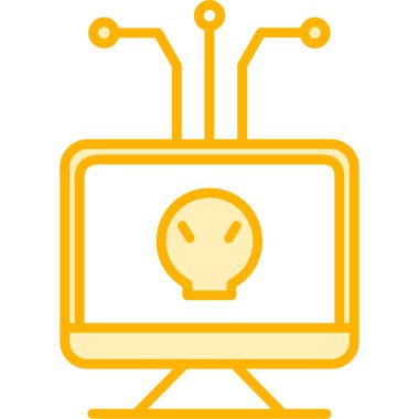 bilgisayar izleme simgesi, vektör illüstrasyonu