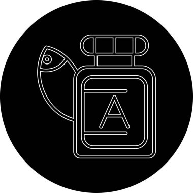 Bir şişe simgesinin vektör illüstrasyonu