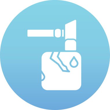 Bir benzin istasyonu simgesinin vektör illüstrasyonu