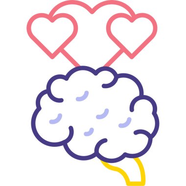 aşk bulut simgesi, vektör illüstrasyonu