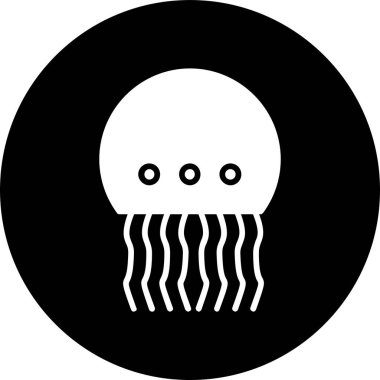 ahtapot simgesi vektör illüstrasyonu