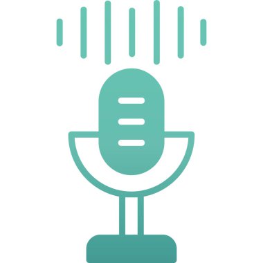 Mikrofon. Web simgesi vektör illüstrasyonu