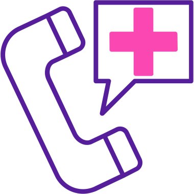 Bir telefon simgesinin vektör illüstrasyonu