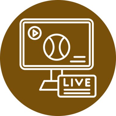 canlı video ikonu vektör illüstrasyonu