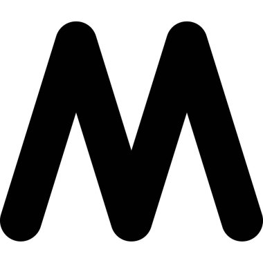 M harfi logo tasarımı. vektör illüstrasyonu