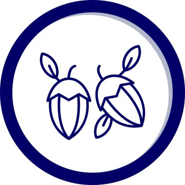 Beyazın üzerine basit ve minimalist vektör simgesi