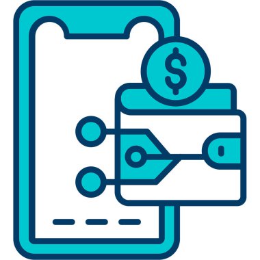 Dolar. Web simgesi basit illüstrasyon