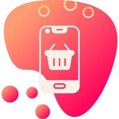 Alışveriş. Web simgesi basit illüstrasyon